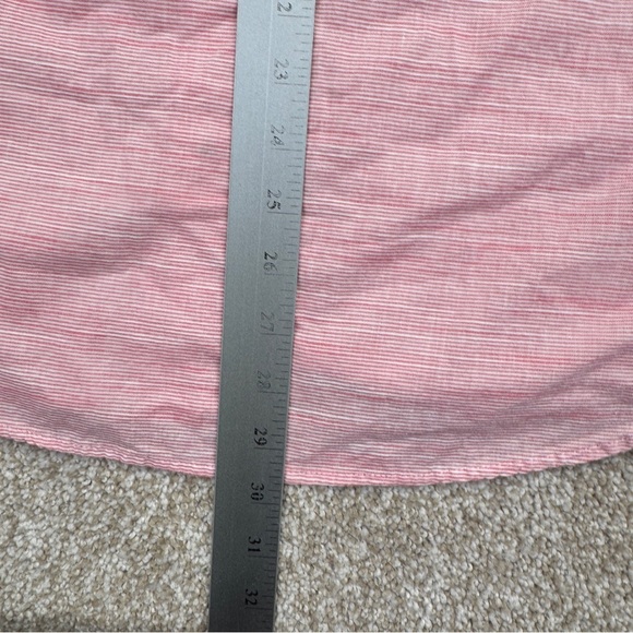 NWT IZOD Salwater Men's Pink Short Sleeve Shirt Size M Short Sleeve Stripe - Picture 8 of 14